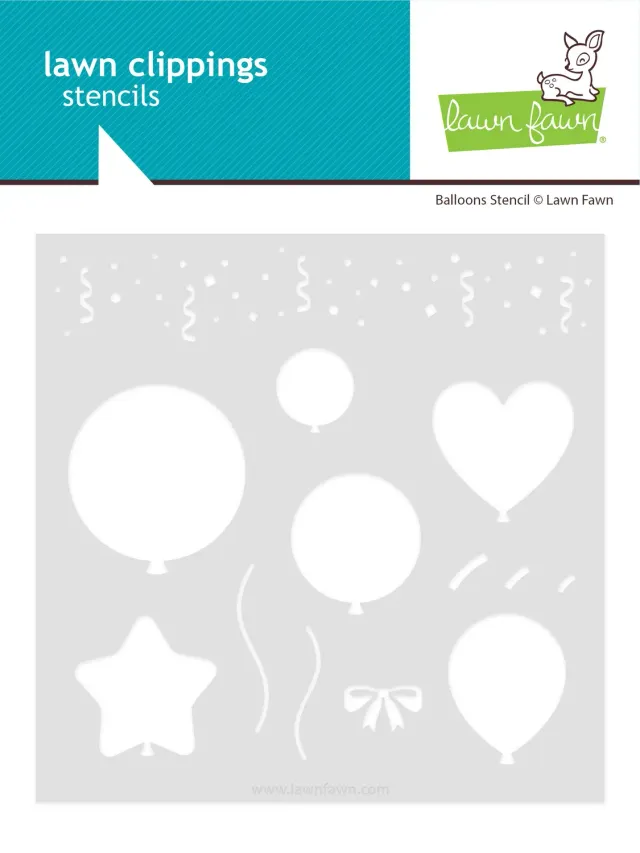Lawn Fawn Balloons LF3111 Stencil Schablone 15x15cm Party