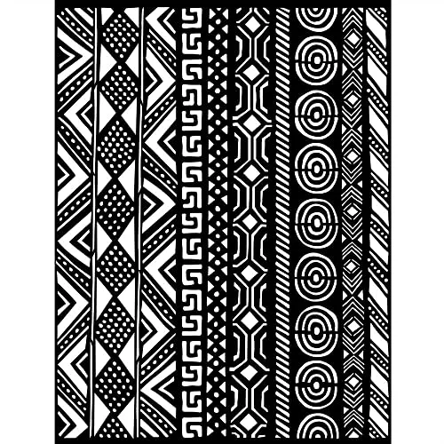 Stamperia Savana Tribal Borders Schablone dick 20x25 cm