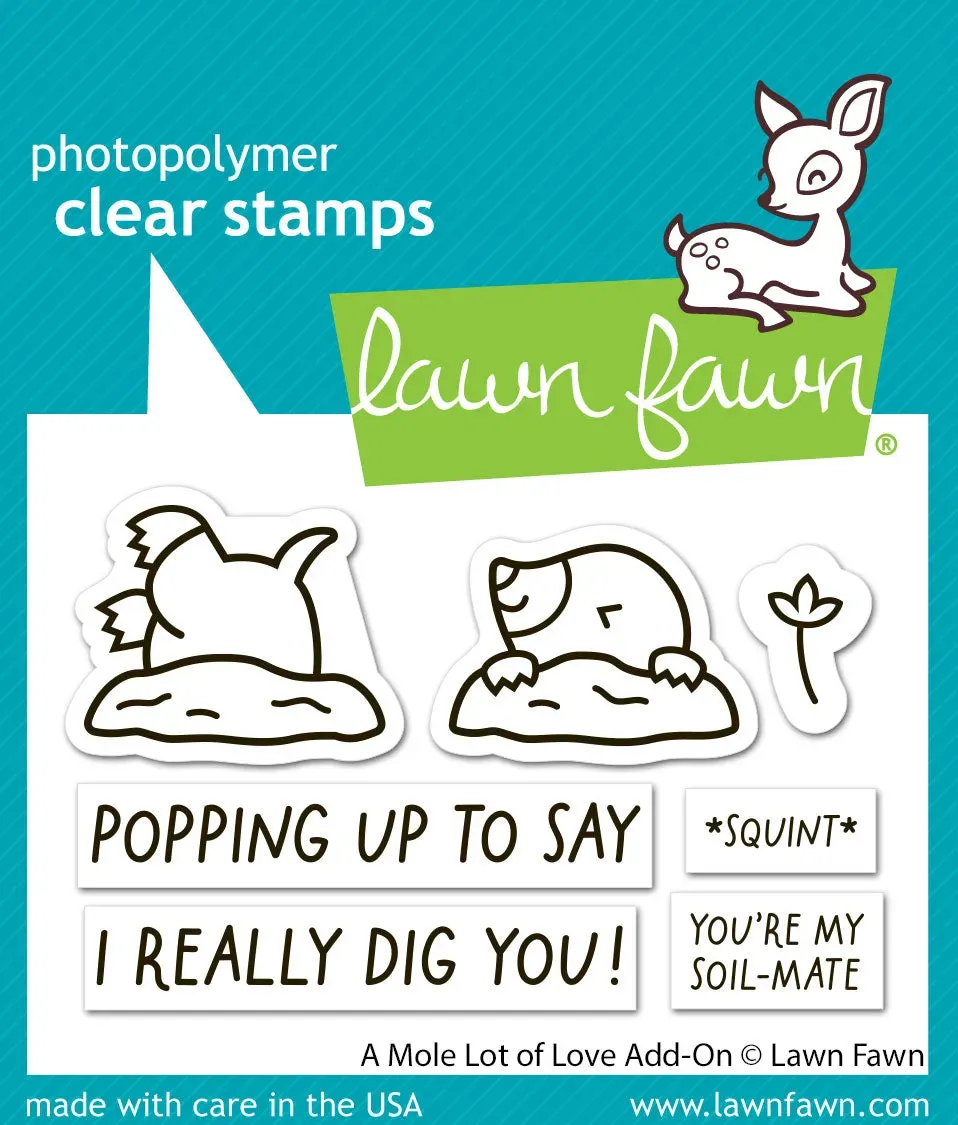 Lawn Fawn A Mole Lot of Love Add-On Stempel Valentinstag