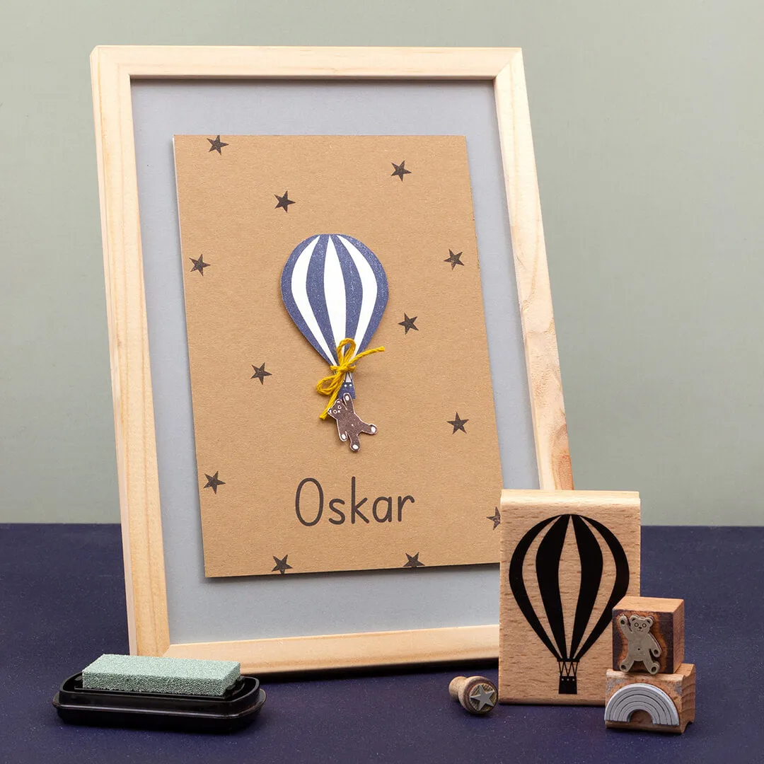 Perlenfischer Heißluftballon Stempel 41 x 62 mm Motiv