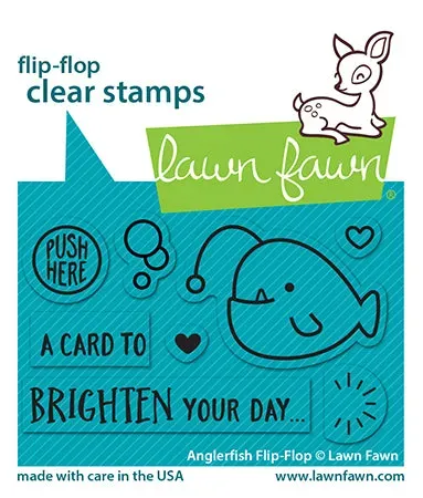 Lawn Fawn Anglerfish Flip-Flop LF2010 Clear Stempel gespiegelt