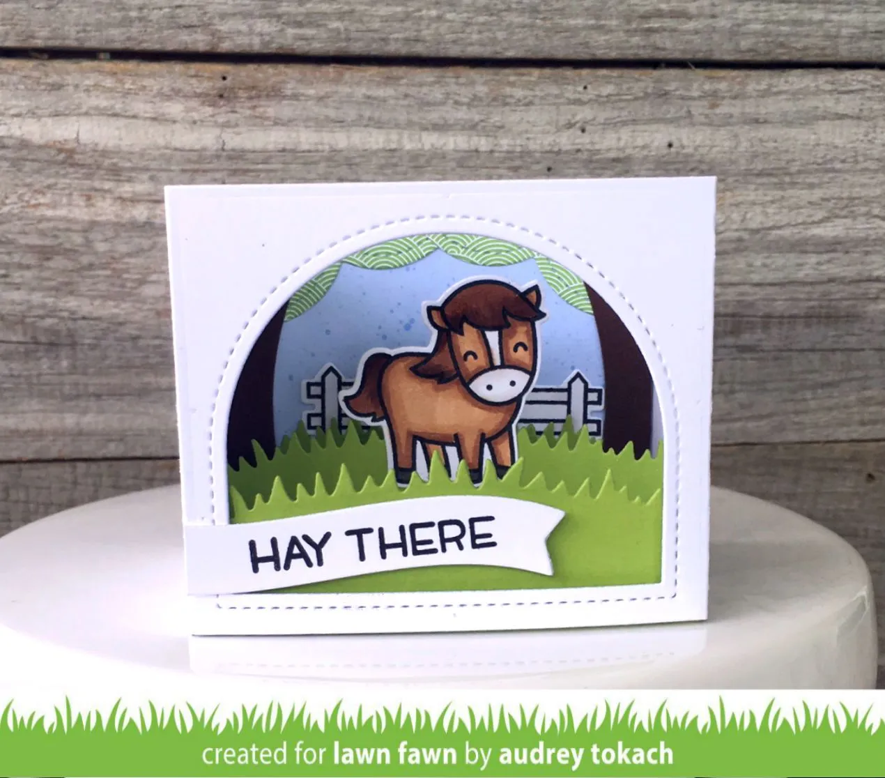 Lawn Fawn Shadow Box Card Park Add-on Stanzen Park