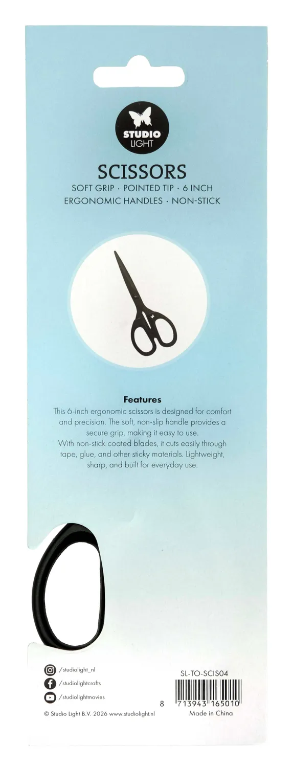 StudioLight Essentials Schere Soft Grip 15 cm Antihaft