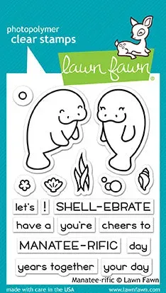 Lawn Fawn Manatee-rific Clear Stamps Stempelset Seekühe