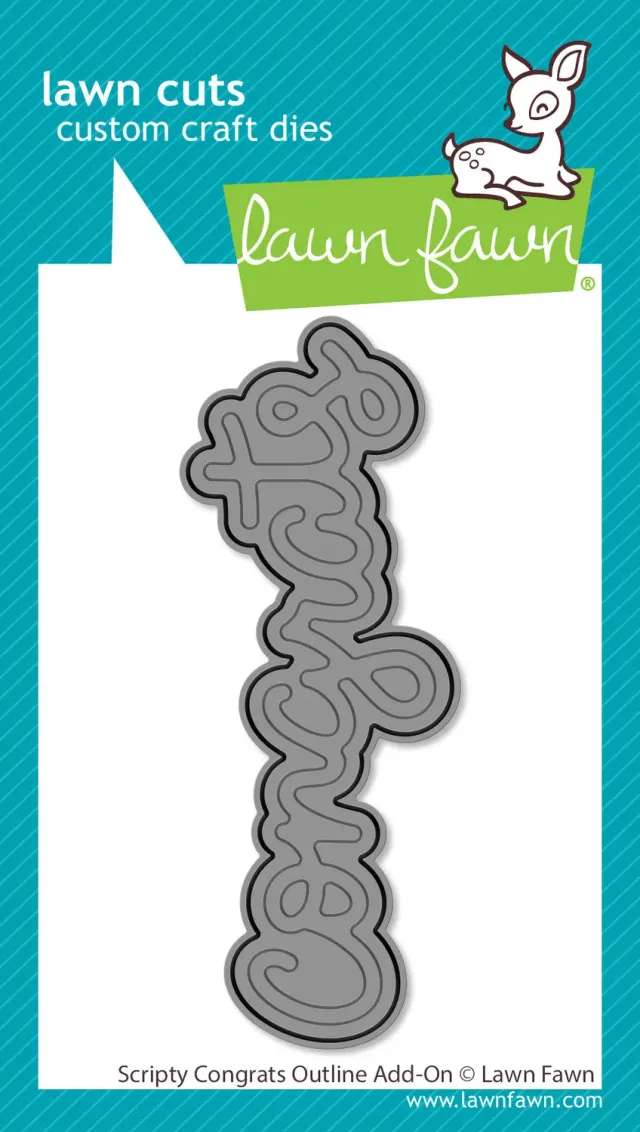 Lawn Fawn Scripty Congrats Outline Stanze Add-On