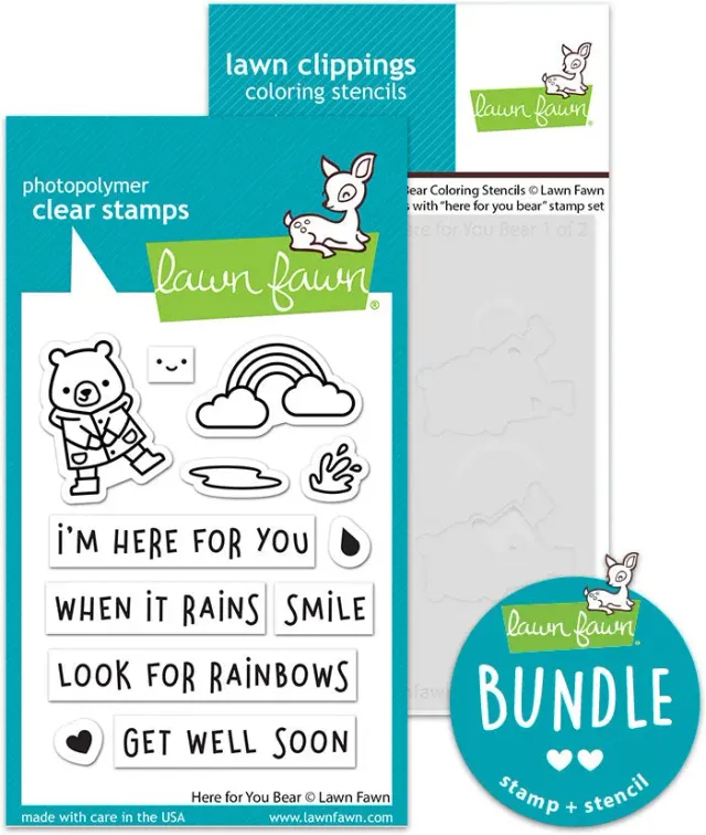 Lawn Fawn Here for You Bear Stempelset Bundle Bär