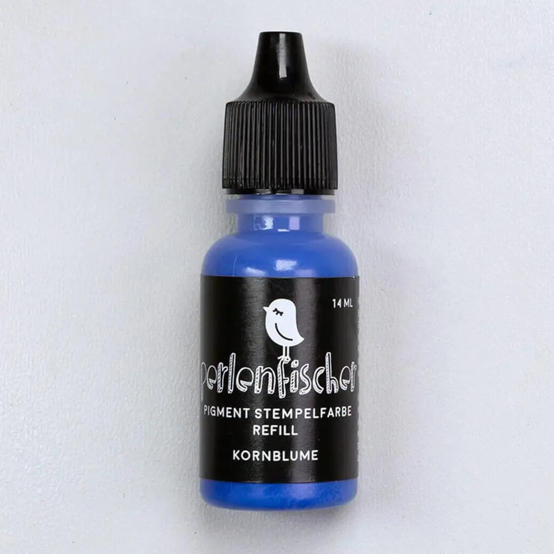 Perlenfischer Pigment Kornblume Stempelfarbe Refill 14 ml lichtecht