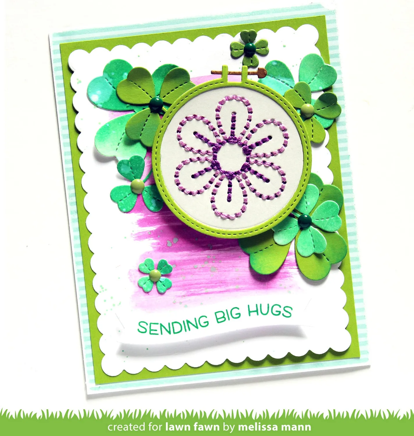 Lawn Fawn Embroidery Hoop Flower Add-On Stanze Blume