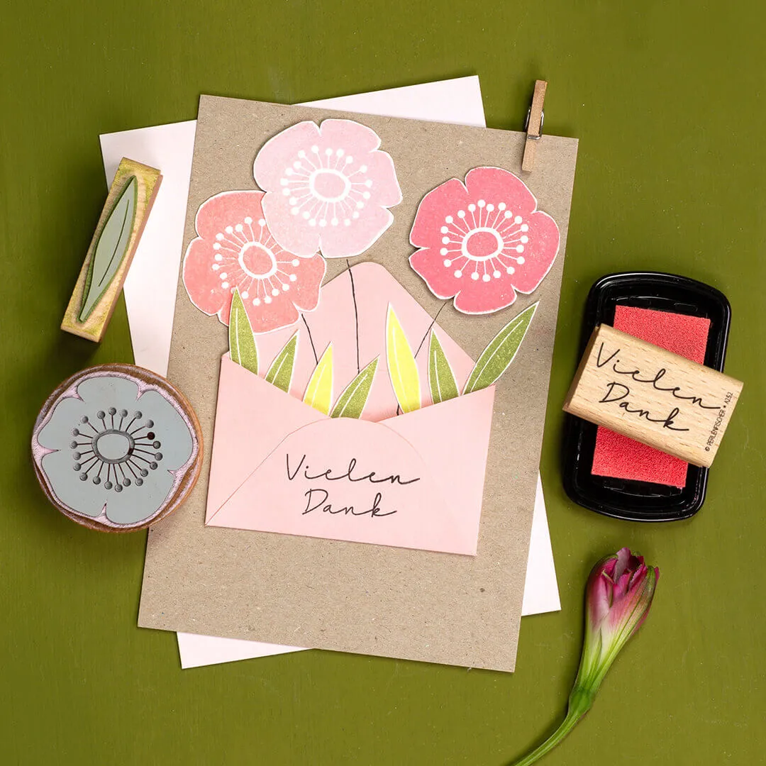 Perlenfischer Klatschmohn XL Stempel 39x40 mm Blume