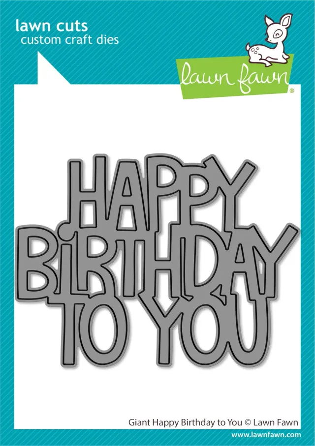 Lawn Fawn Giant Happy Birthday Stanze Schriftzug Groß