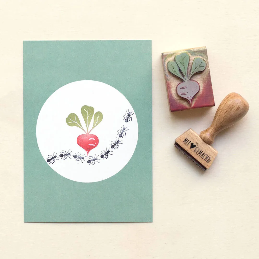 Perlenfischer Ant Stempel 11 x 8 mm Holzkegel