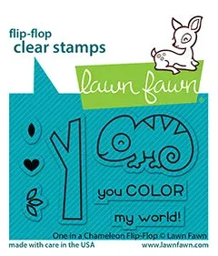 Lawn Fawn One in a Chameleon Flip-Flop Stempel