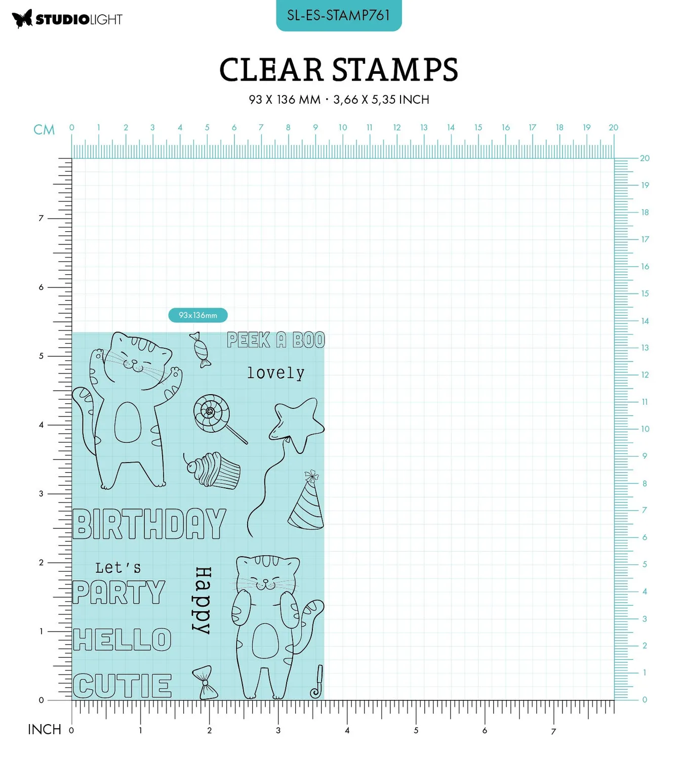 Studio Light Essentials Peek A Boo Slider Clear Stempel