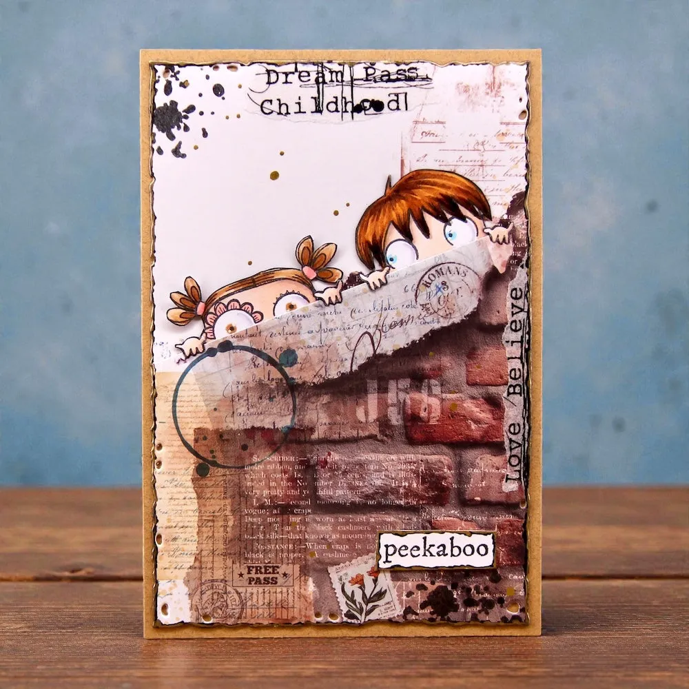AALL and Create Peeling Tales Designpapier Bundle 4er Vintage