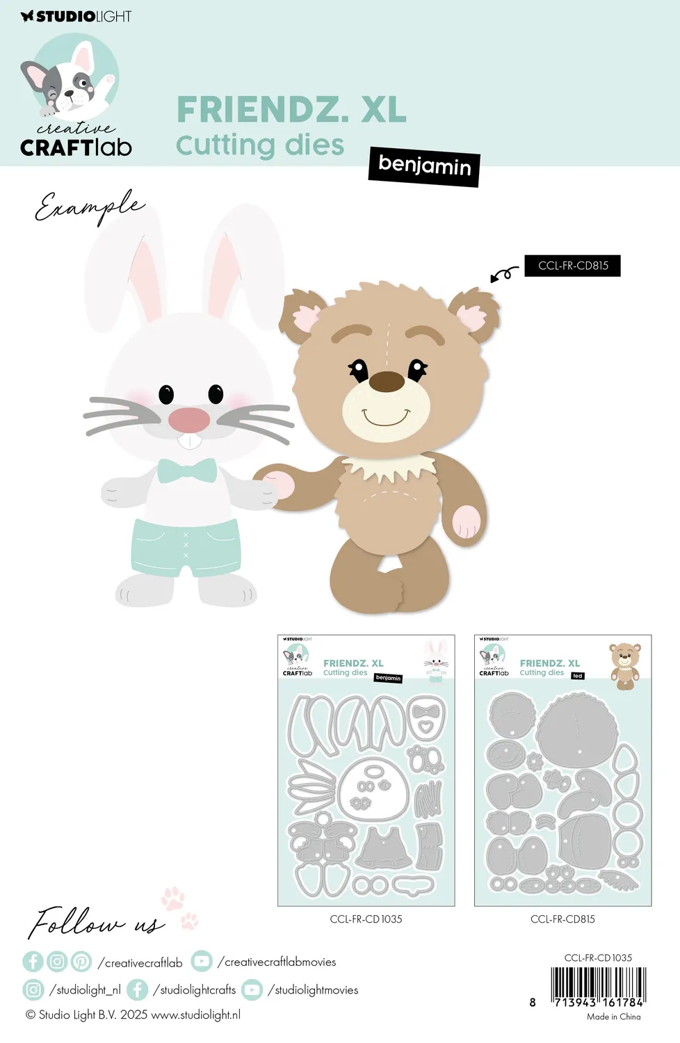 StudioLight Creative Craftlab Friendz Benjamin Stanzschablone Figur