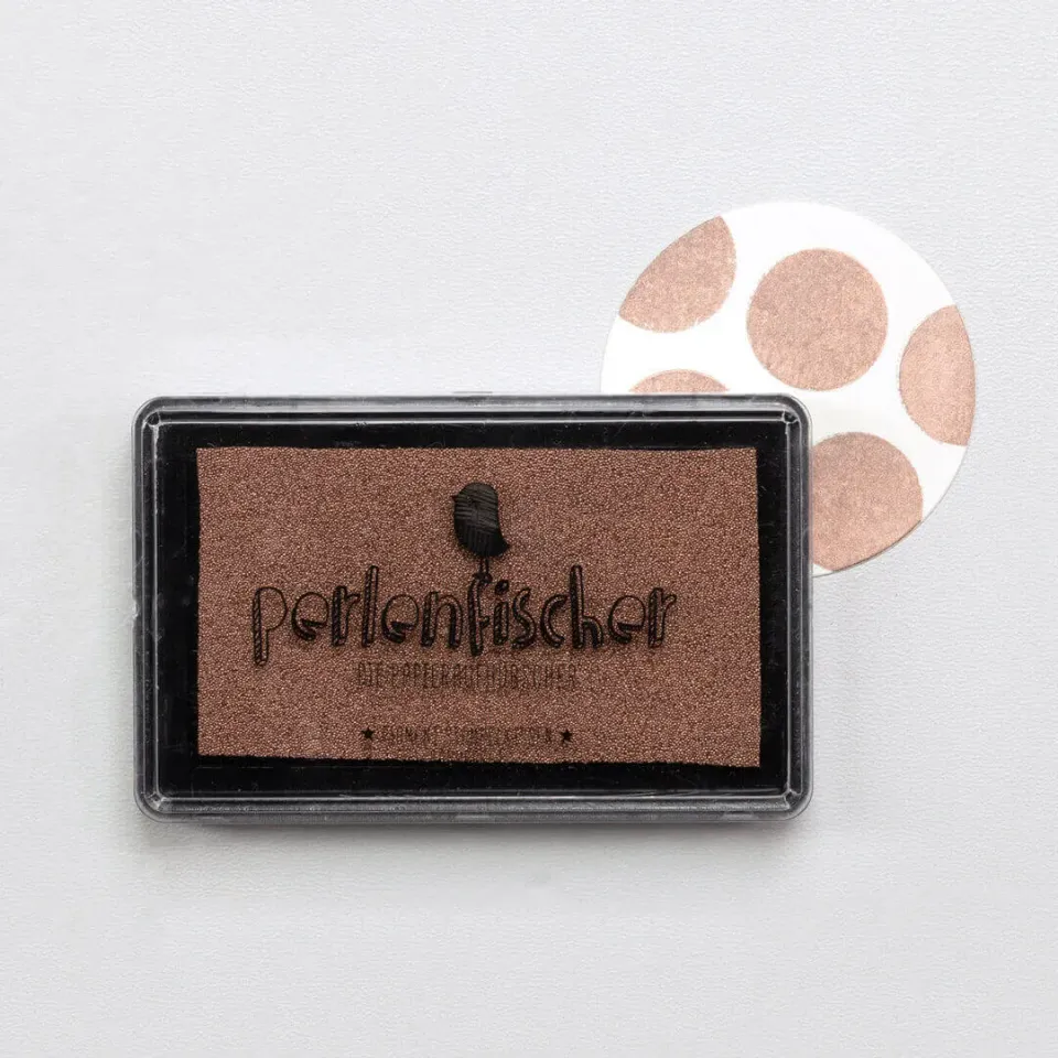 Perlenfischer Rose Gold Stempelkissen groß metallic