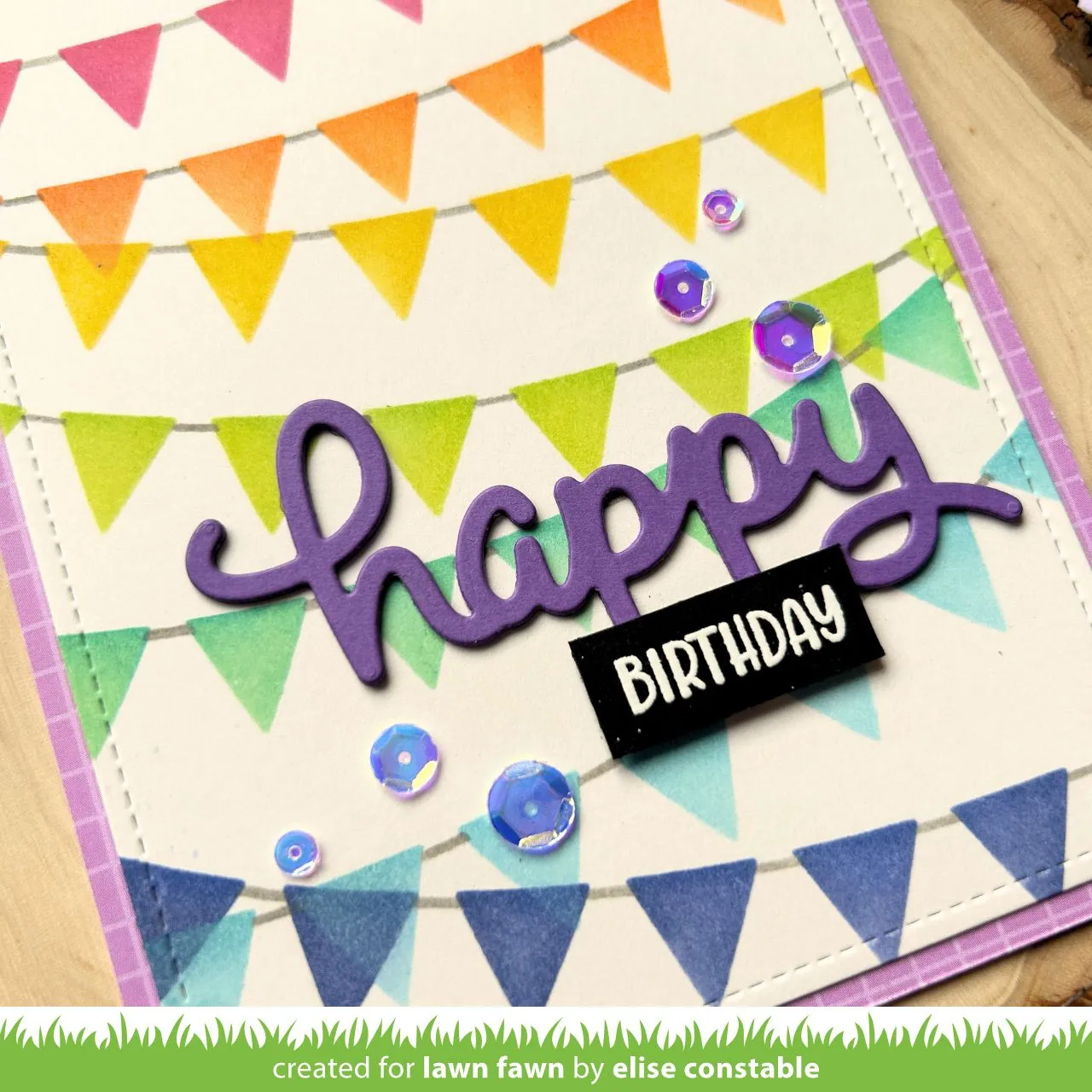 Lawn Fawn Bunting Background Stencils Schablonen 2-teilig