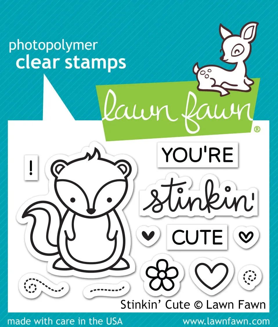Lawn Fawn Stinkin Cute Stempelset Stinktier Herz