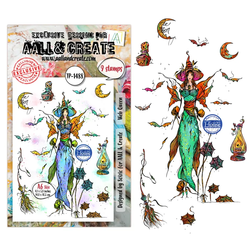 AALL and Create TP-1488 Web Queen Stempelset A6 Halloween