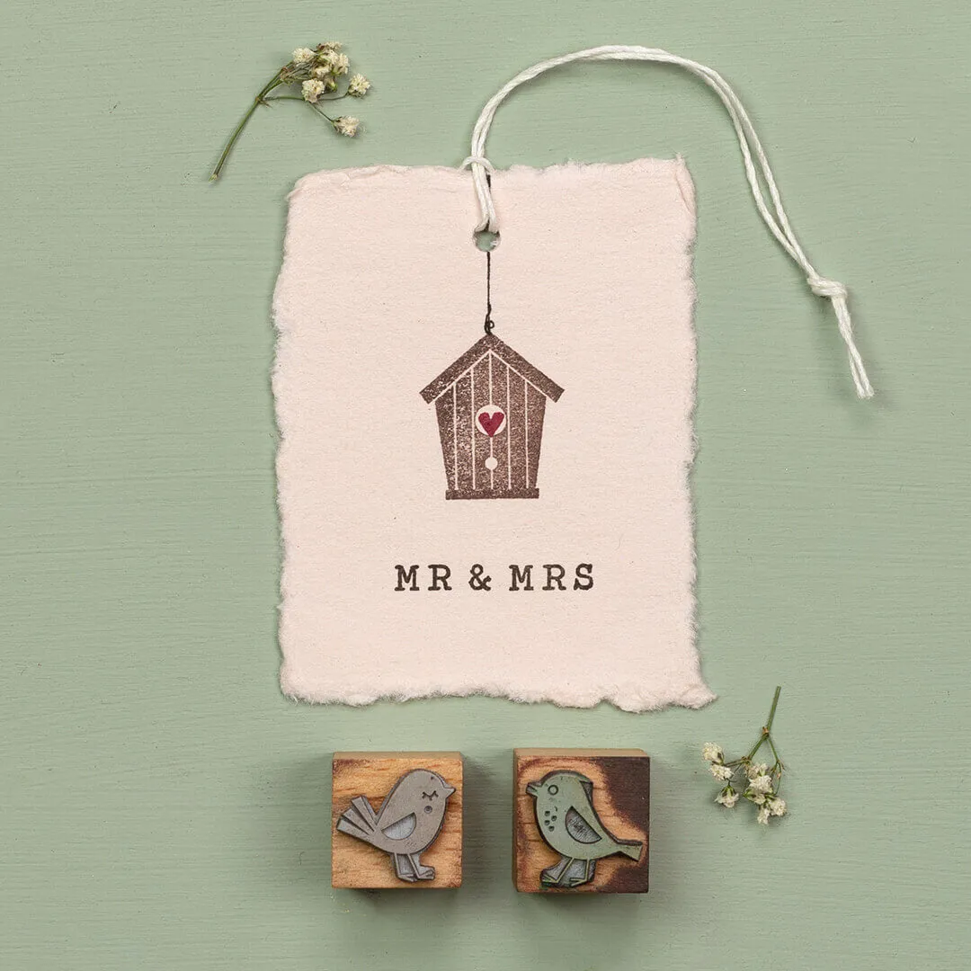 Perlenfischer Mr & Mrs Stempel 4x31 mm Hochzeit