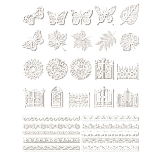Ieebee Hollow Lace Deko Papier 10 Stück Garden Door