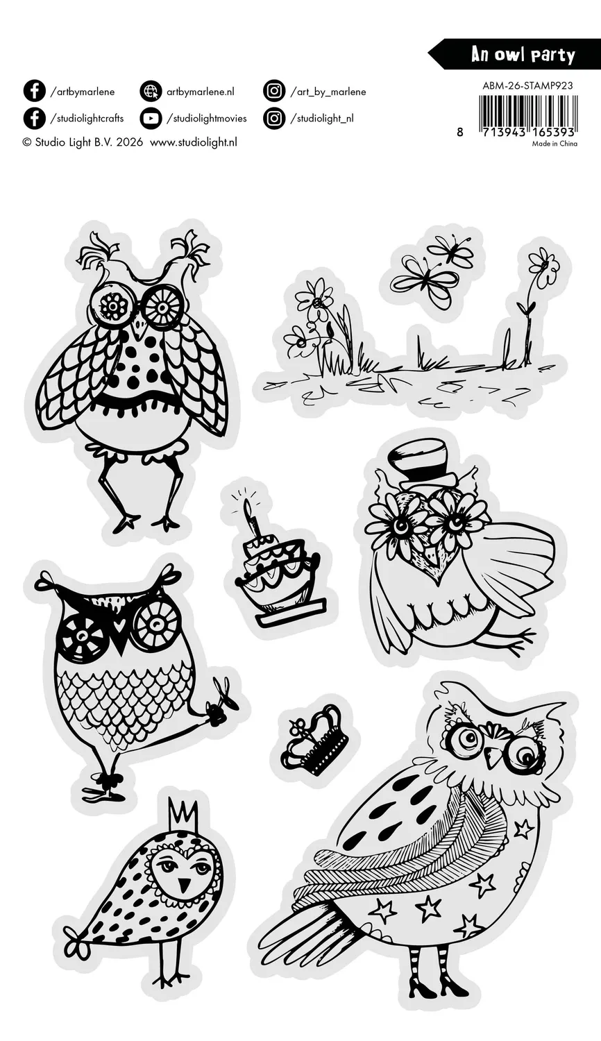 Art by Marlene 2026 Klarsichtstempel An Owl Party