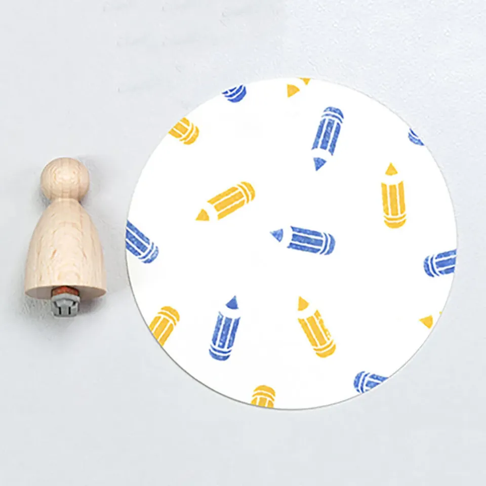 Perlenfischer Buntstift Stempel Holz 5 x 15 mm