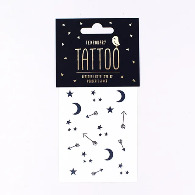 Perlenfischer Mond & Sterne Tattoo temporär