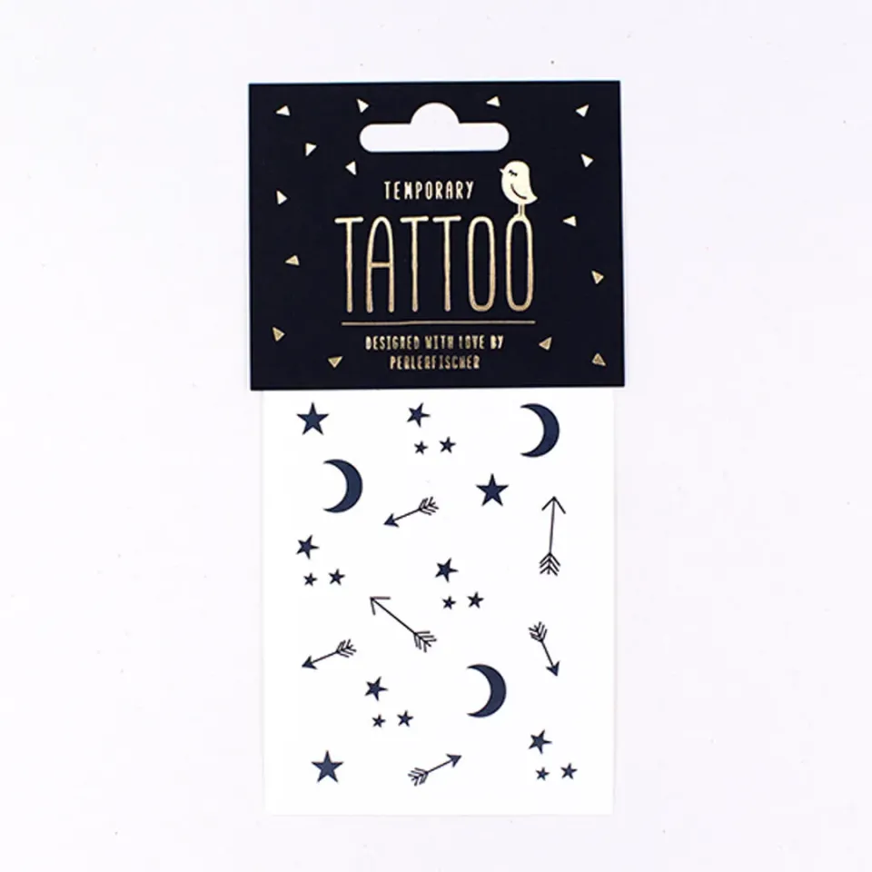 Perlenfischer Mond & Sterne Tattoo temporär