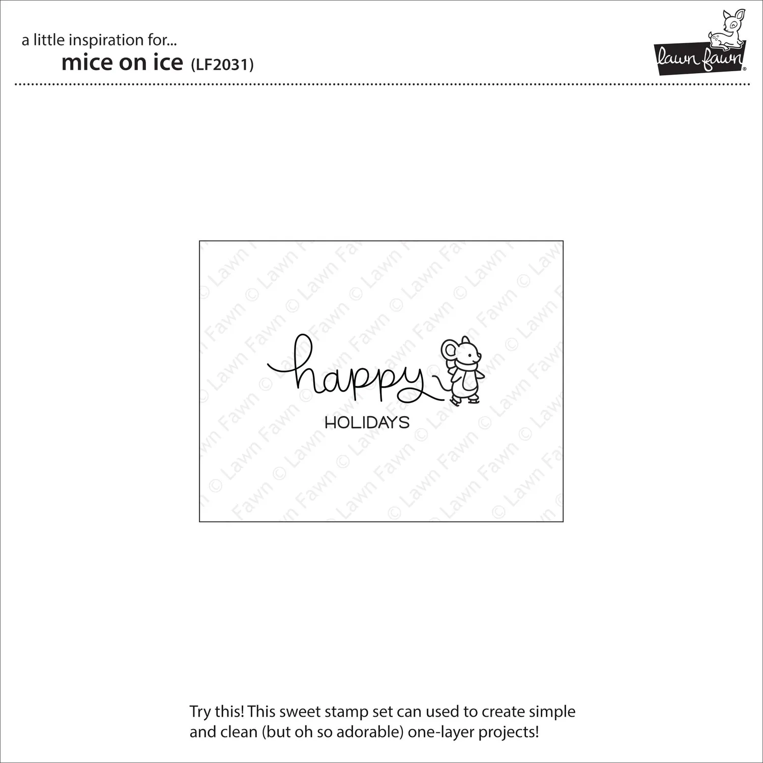 Lawn Fawn Mice on Ice Stempel LF2031 Mäuse