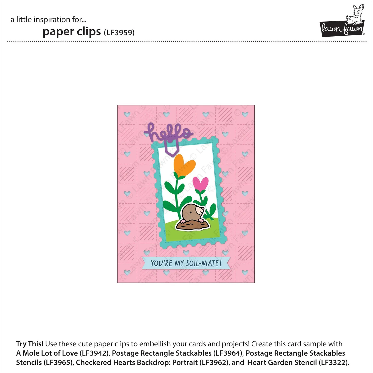 Lawn Fawn Paper Clips Stanzen Set 9-teilig