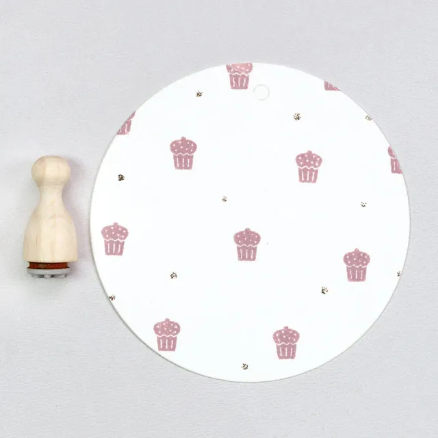 Perlenfischer Muffin mini Stempel 8x6 mm Holzkegel