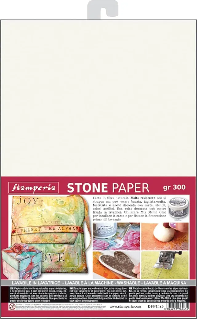 Stamperia Steinpapier waschbar A3 29,7 x 42 cm