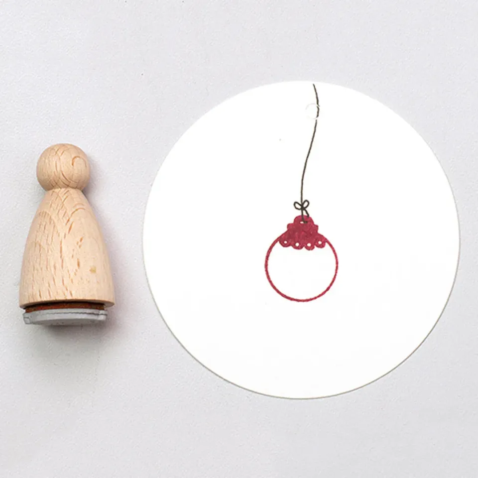 Perlenfischer Stempel Christmas Bauble 20 x 17 mm