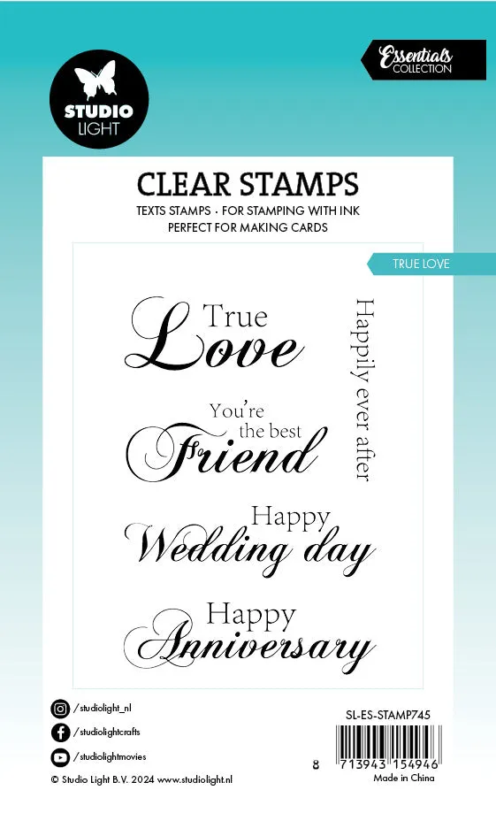 Studio Light Essentials True Love Clear Stamps