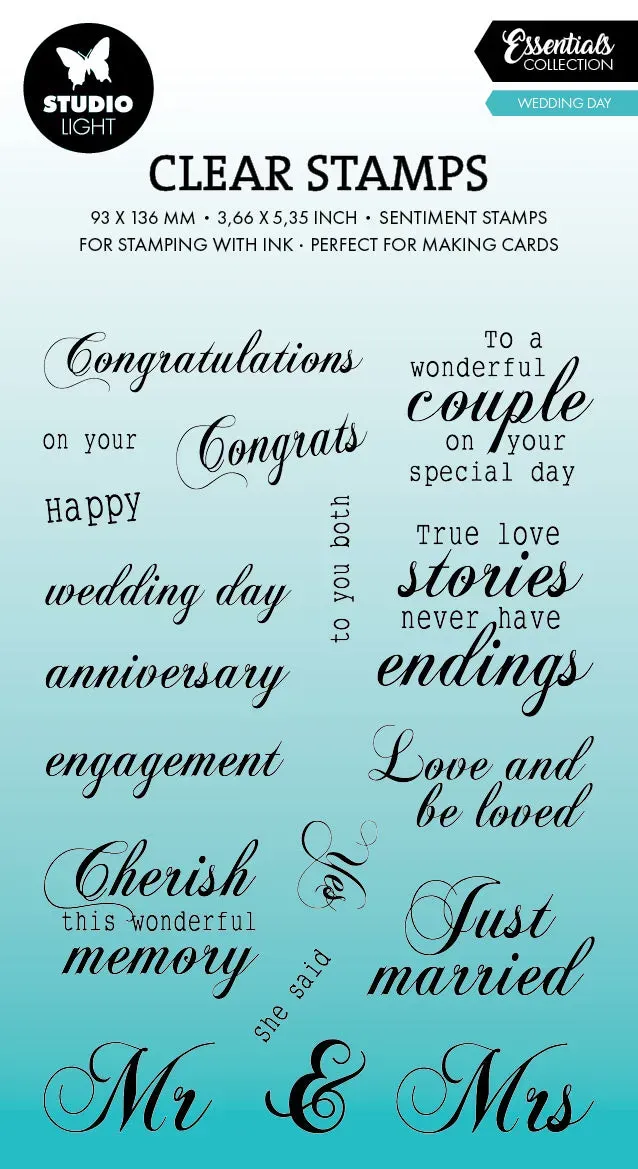 StudioLight Essentials Wedding day Stempel 93x139 mm