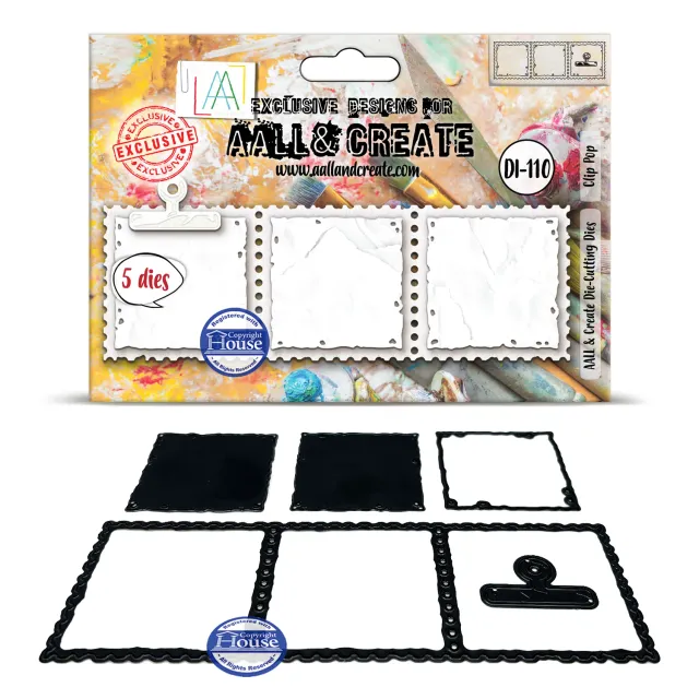 AALL and Create DI-110 Clip Pop Stanzschablonen 5-teilig filigran