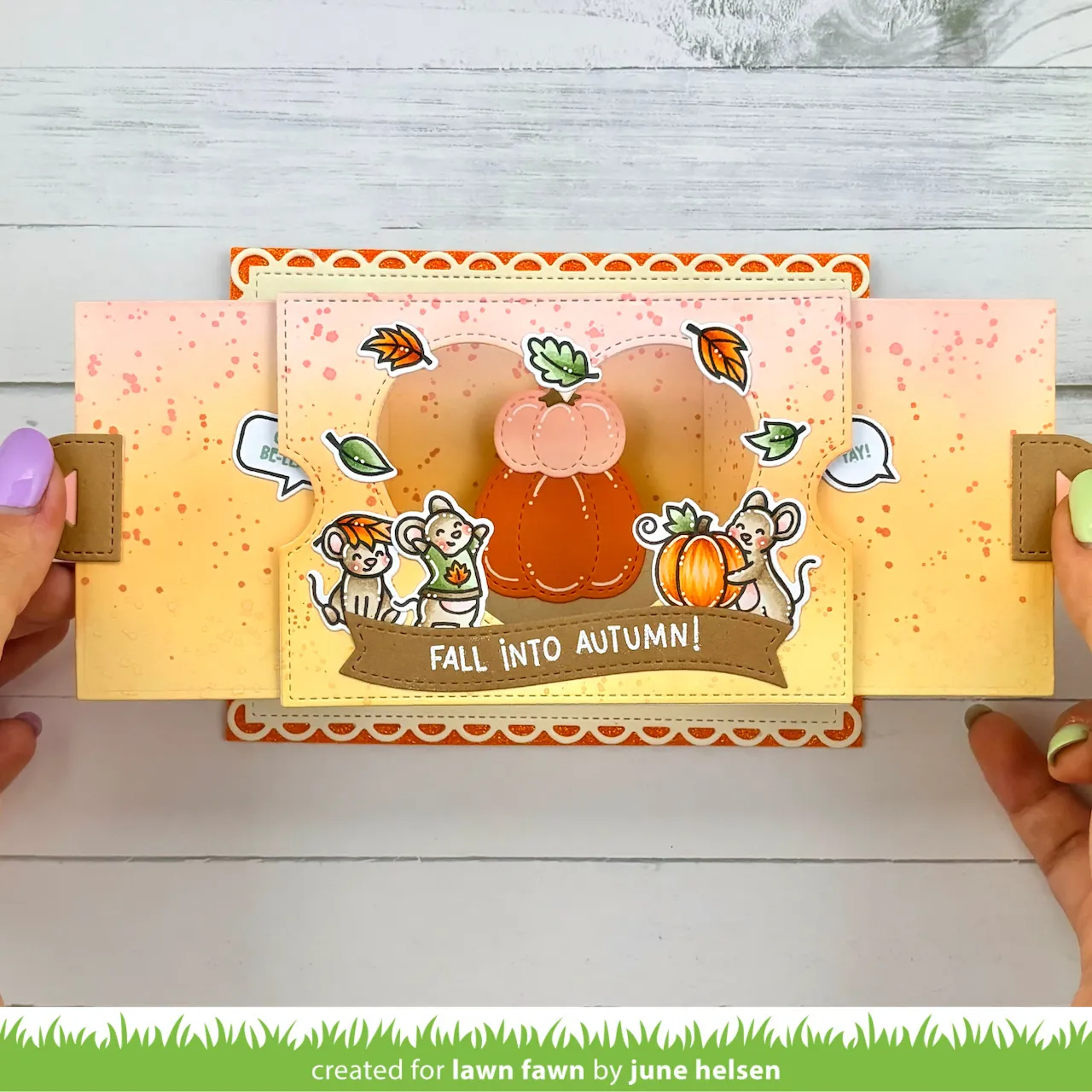 Lawn Fawn Fall Mice Stempelset Herbstmotive englisch