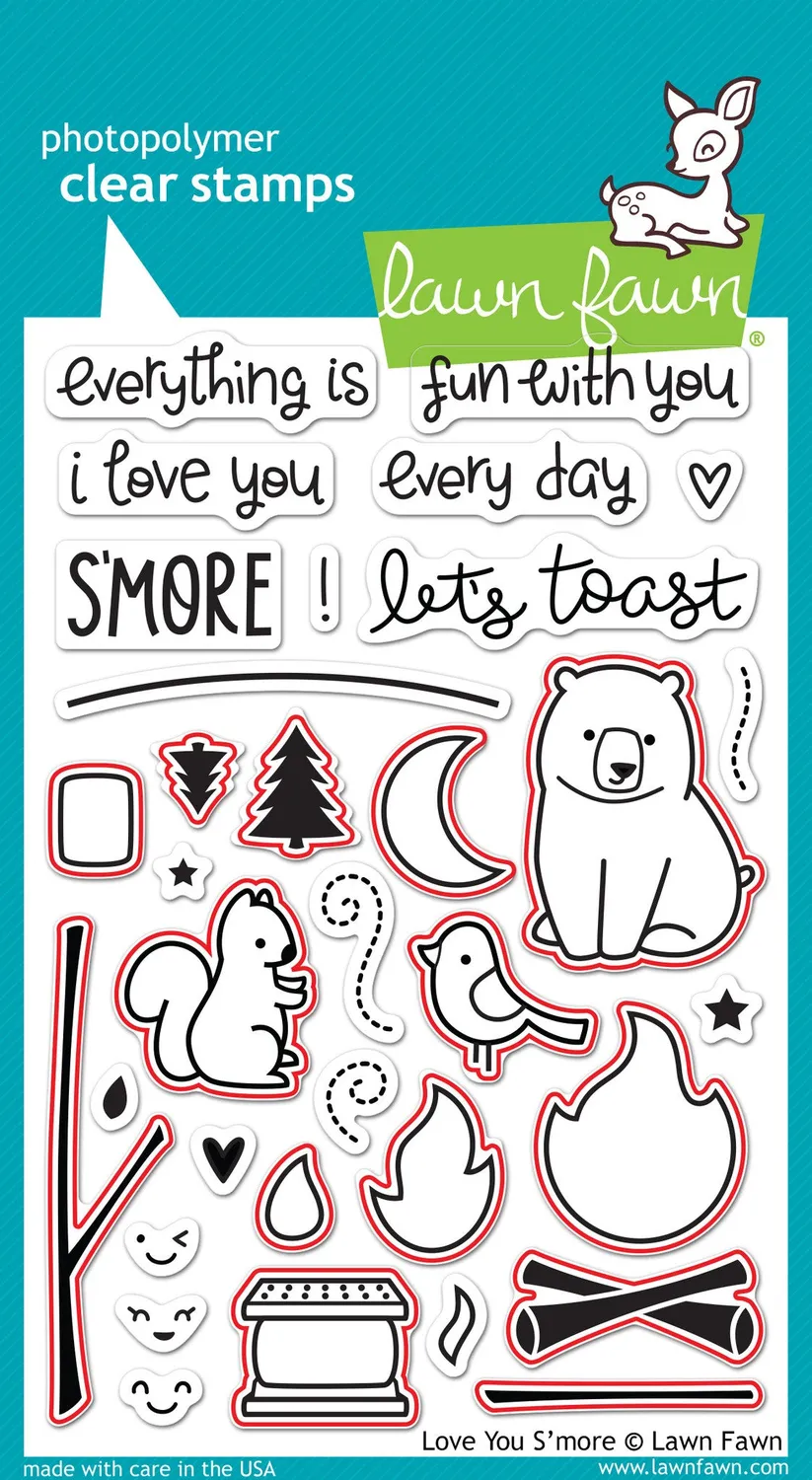 Lawn Fawn Love You S'more Lawn Cuts Stanzen Camping