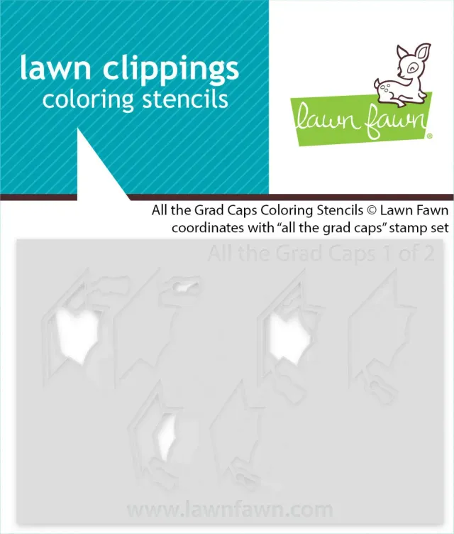Lawn Fawn All the Grad Caps Schablonen LF4081 2-teilig