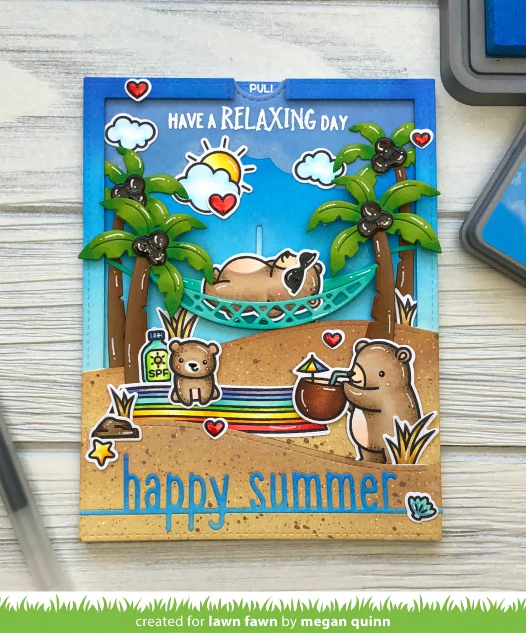 Lawn Fawn Happy Summer Line Border Stanzschablone Sommer