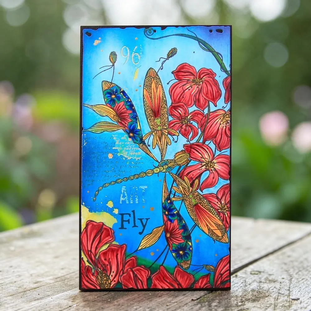 AALL and Create TP-1466 Glassbound Dragonfly Stempel A6 9 Motive