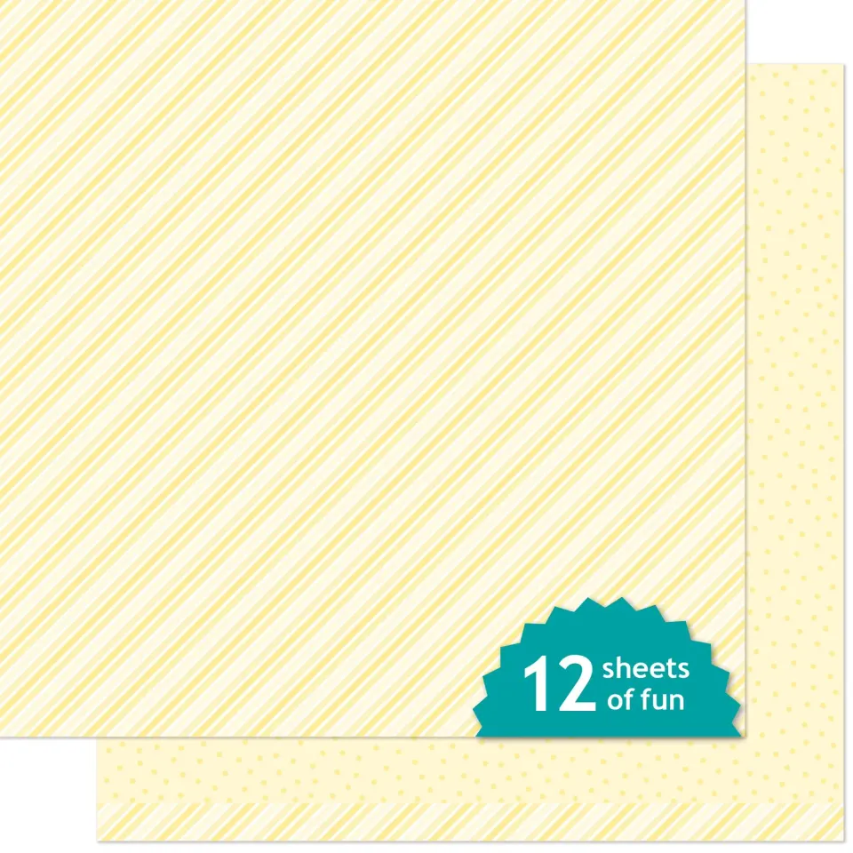 Lawn Fawn Yay Yellow Designpapier 12x12 12 Blatt