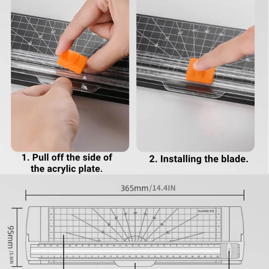 Ieebee Portable Precision Papierschneider Weiß A4