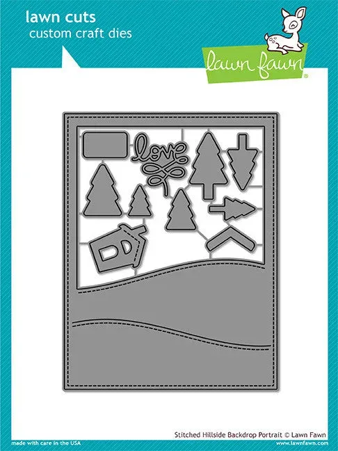 Lawn Fawn Lawn Cuts Stitched Hillside Portrait Stanzschablonen 11-teilig