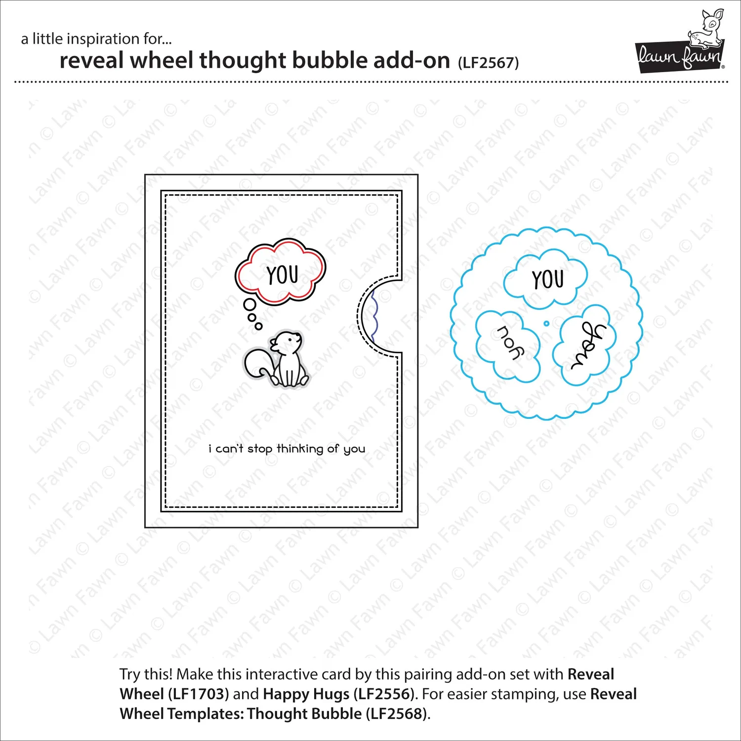 Lawn Fawn Reveal Wheel Thought Bubble Stanze Add-On