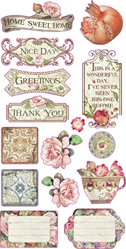 Stamperia Casa Granada Chipboard 15x30 Graupappe gestanzt