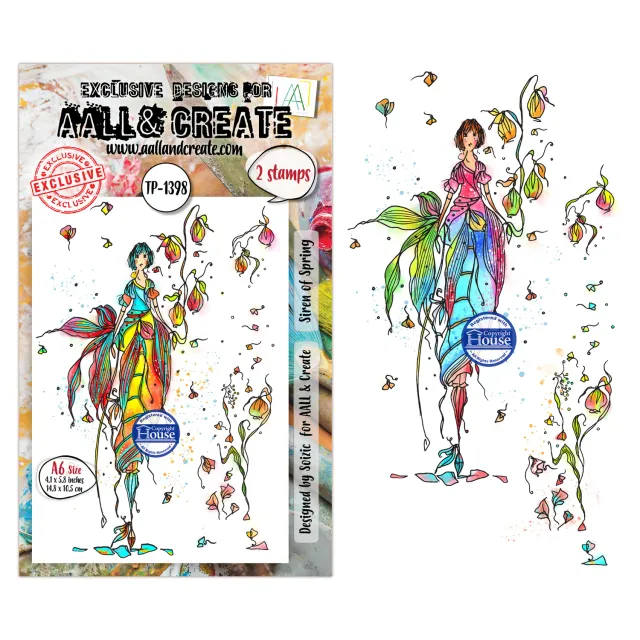 AALL and Create TP-1398 Siren of Spring Stempel A6 2-teilig