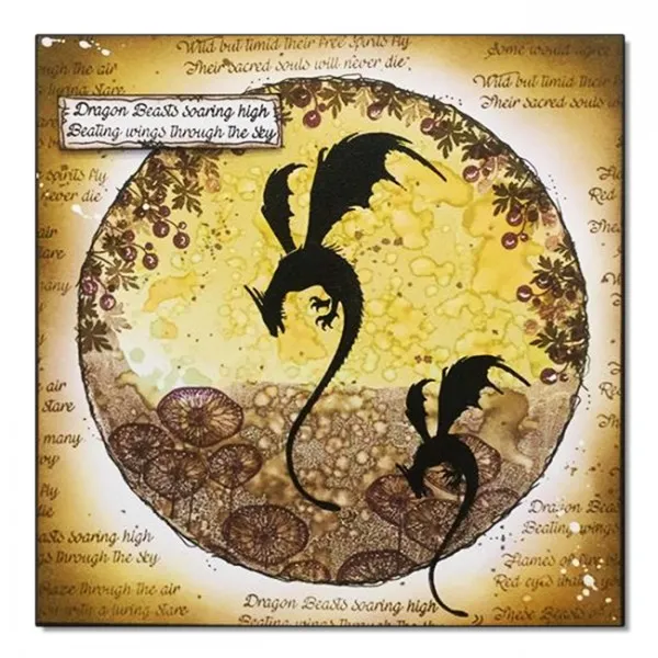 Lavinia Stamps Dragon Verse Stempel Photopolymer Drache
