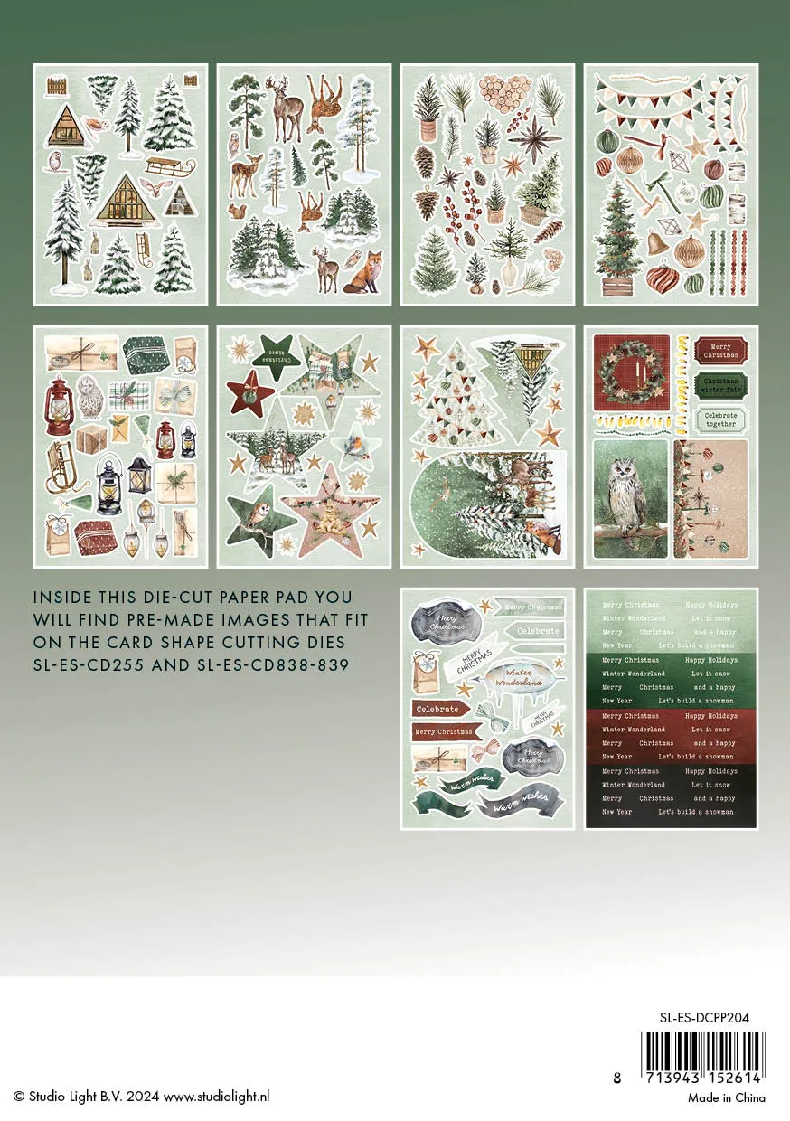 StudioLight Essentials Festive Forest Die-cut Papierblock A5